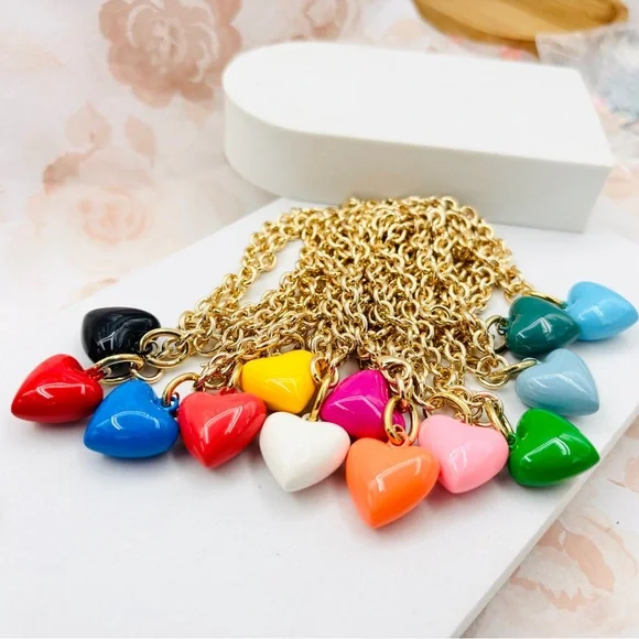 ROXANNE ASSOULIN The Mini Puffy Heart Charm Bracelet Green - Picture 10 of 10